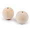 Large unfinished wooden beads ø50 mm - Natural light (2 Pieces)