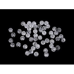 Cracked crystal synthetic mineral vbeads ø4 mm - Crystal (50 Pieces)