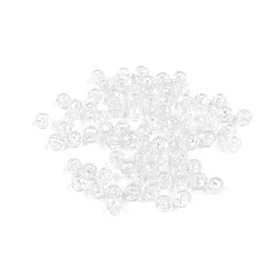 Cracked plastic beads ø6 mm - Transparent (30 Grams)