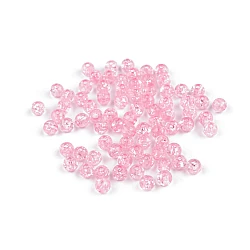 Cracked plastic beads ø6 mm - Light pink (30 Grams)