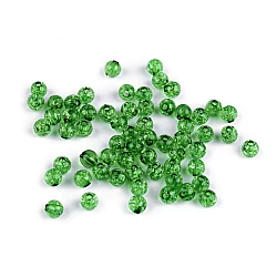 Cracked plastic beads ø6 mm - Green (30 Grams)