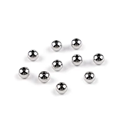 Stainless steel beads ø6 mm - Platinum (10 Pieces)