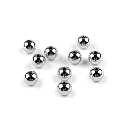 Stainless steel beads ø8 mm - Platinum (10 Pieces)