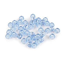 Plastic charm beads 9x6 mm - Blue light (20 Grams)