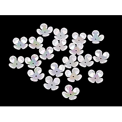 Plastic beads bell shape, pearl ab 6x17 mm - Pearlwhite (20 Pieces)