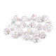 Plastic beads with ab effect bell / skirt 12x14 mm - Pearlwhite (20 Pieces)