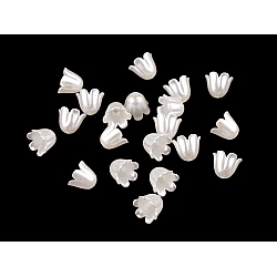 Plastic beads bell shape 9x11 mm - Pearlwhite (20 Pieces)