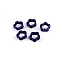 Porcelain beads / components for making ornaments and pendants - Cobalt blue (5 Pieces)
