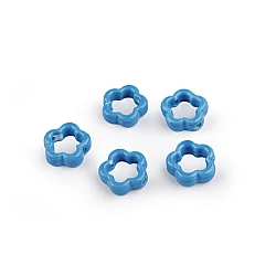 Porcelain beads / components for making ornaments and pendants - Blue (5 Pieces)