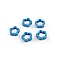 Porcelain beads / components for making ornaments and pendants - Blue (5 Pieces)