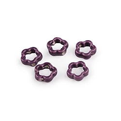 Porcelain beads / components for making ornaments and pendants - Violet (5 Pieces)