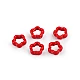 Porcelain beads / components for making ornaments and pendants - Red (5 Pieces)