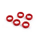 Porcelain beads / components for making ornaments and pendants - Red (5 Pieces)