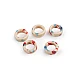 Porcelain beads / components for making ornaments and pendants - Red (5 Pieces)