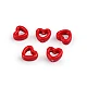 Porcelain beads / components for making ornaments and pendants - Red (5 Pieces)