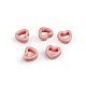 Porcelain beads / components for making ornaments and pendants - Red (5 Pieces)