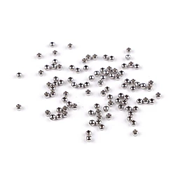 Stainless steel beads ø3 mm - Platinum (100 Pieces)
