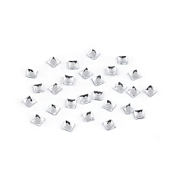 Iron-on hotfix rhinestones square, full-surface grinding 4x4 mm - Crystal (2 Grams)