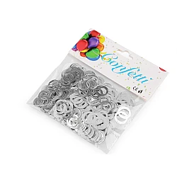 Confetti rings - for party, wedding, celebration - Silver (1 Bag)