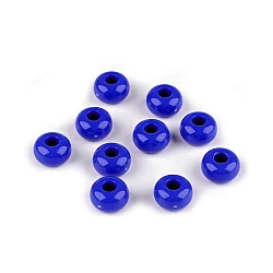 Plastic beads with large hole ø15 mm decorative - Blue (10 Pieces)
