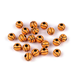 Plastic basketball beads ø11 mm - Orange (20 Pieces)