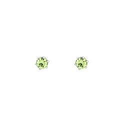 Jablonec jewelery - earrings with rhinestone - Peridot (1 Pair)