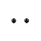 Jablonec jewelery - earrings with rhinestone - Jet (1 Pair)