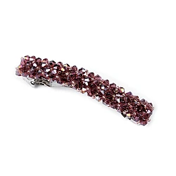 French hair clip with crystals - Lila (1 Piece)
