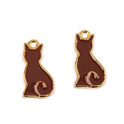 Pendant charm/zipper puller - cat - Darkbeige (2 Pieces)