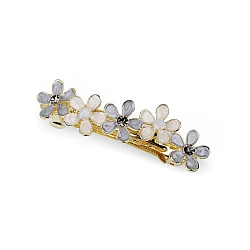 French hair clip butterfly, flower - Light blue (1 Piece)