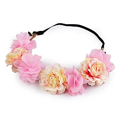 Flower garland headband / bohemia floral hair accessory - Pink (1 Piece)