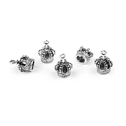 Crown / charm pendant 12x16 mm - Platinum (5 Pieces)