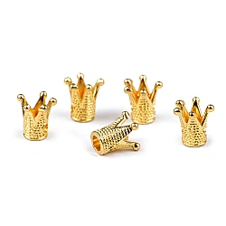 Metal crown to sew-on 10x10 mm - Gold metal (5 Pieces)