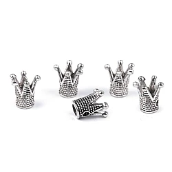 Metal crown to sew-on 10x10 mm - Platinum (5 Pieces)
