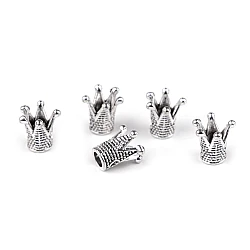 Metal crown to sew-on 10x10 mm - Platinum (5 Pieces)