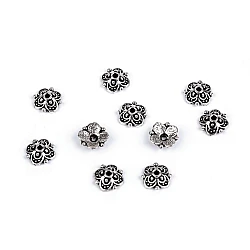 Bead cap ø10 mm flower - Platinum (10 Pieces)