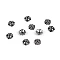 Bead cap ø10 mm flower - Platinum (10 Pieces)