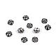 Bead cap ø10 mm flower - Platinum (10 Pieces)