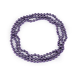 Faux pearl necklace long, retro - Violet (1 Piece)