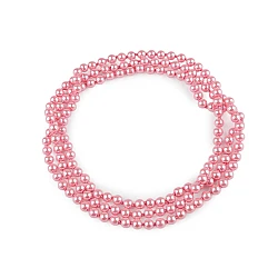 Faux pearl necklace long, retro - Light pink (1 Piece)