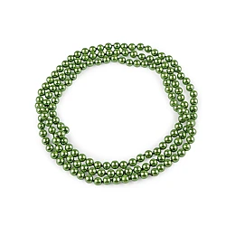 Faux pearl necklace long, retro - Lightbeige (1 Piece)