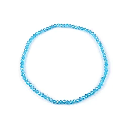 Glass beads necklace - Azure blue (1 Piece)