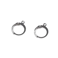 Stainless steel leverback earring findings - Platinum (4 Pieces)
