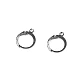 Stainless steel leverback earring findings - Platinum (4 Pieces)