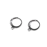 Stainless steel leverback earring findings - Platinum (4 Pieces)