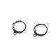 Stainless steel leverback earring findings - Platinum (4 Pieces)