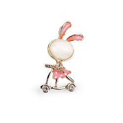 Brooch - rabbit, sheep, giraffe, fox - Light pink (1 Piece)