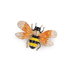Brooch - wasp, fly - Orange-yellow (1 Piece)
