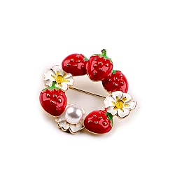 Brooch - strawberry - Red (1 Piece)