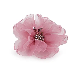 Flower brooch with beads ø10 cm in a box - Lila (1 Piece)